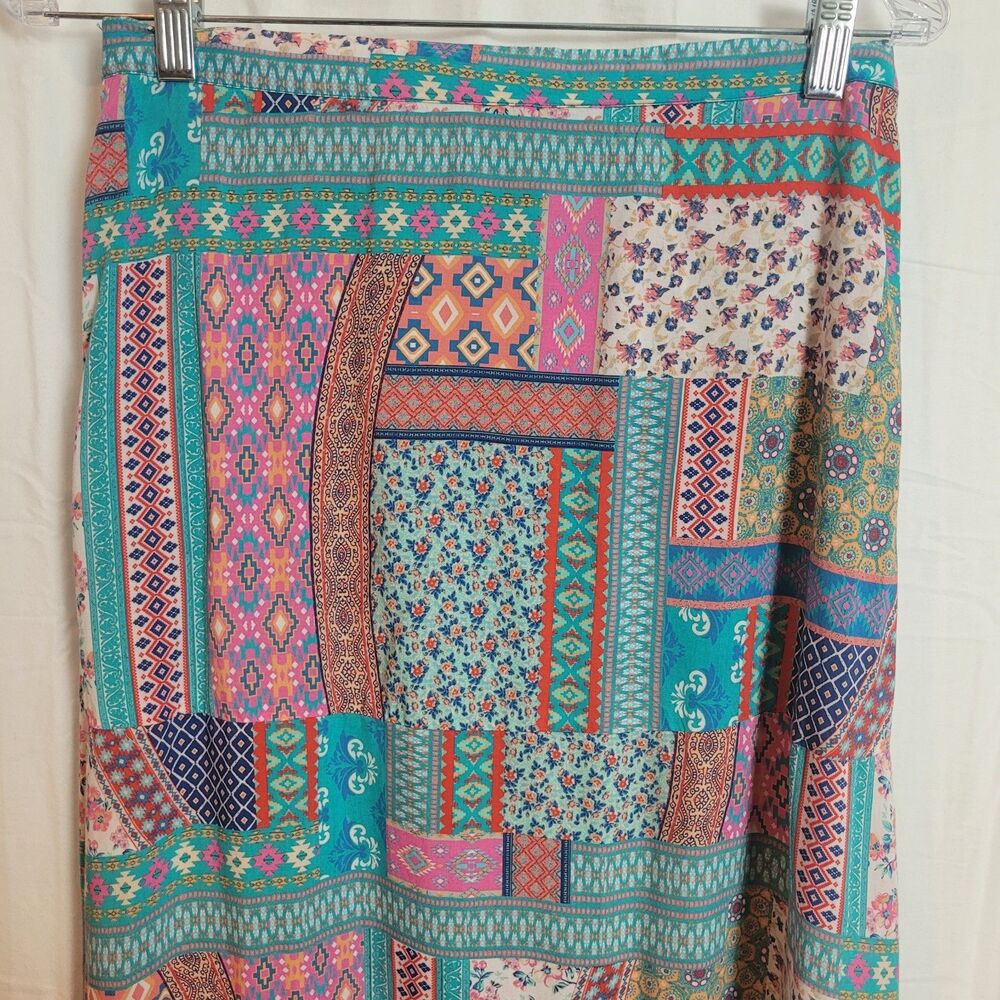 Tolani Boho Patchwork Lightweight Maxi Skirt Wome… - image 3
